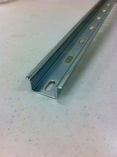 DIN RAIL 35mm x 15mm slotted 40" long Clear Zinc plated.